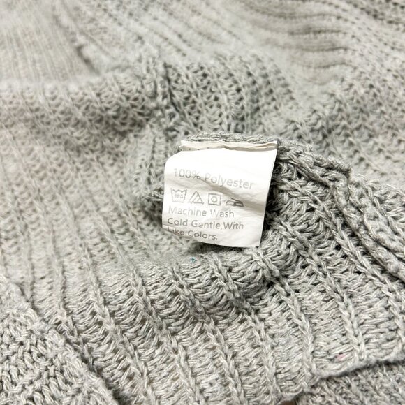 SHEIN Gray Open Front Oversized Knit Cardigan Sweater Womens Size Small - Picture 8 of 8